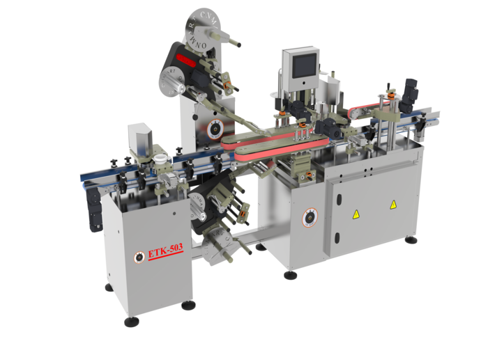 ETK-503 Yan, Üst ve Alt Yüzey Etiketleme Makinesi